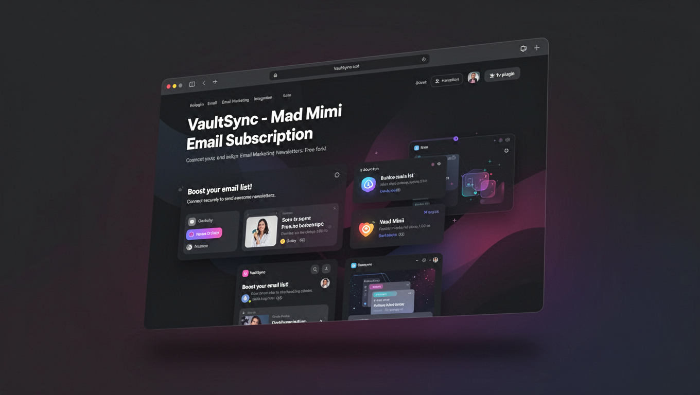 Preview of VaultSync - Mad Mimi Email Subscription