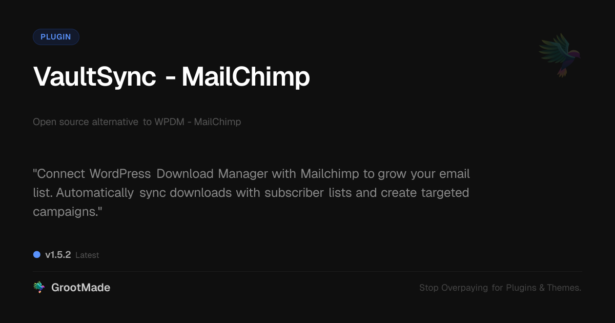 Preview of VaultSync - MailChimp