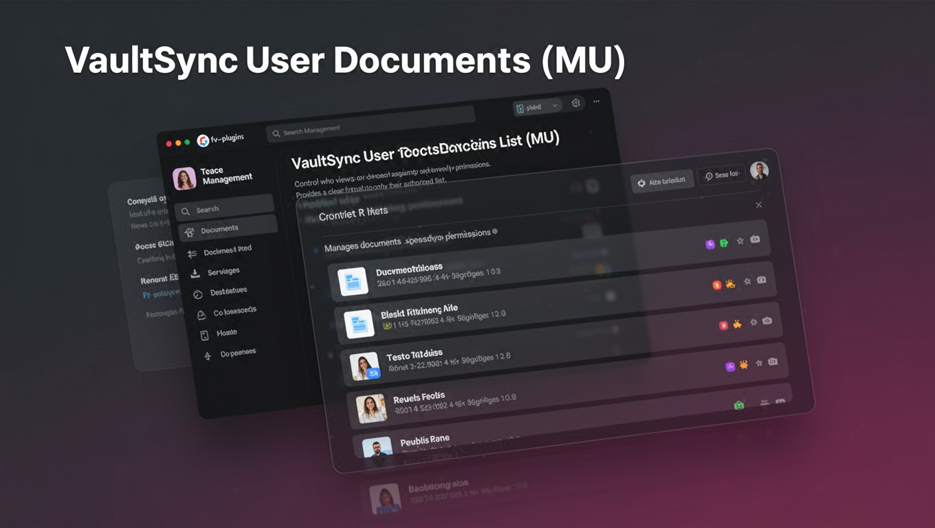 Preview of VaultSync User Documents List (MU)
