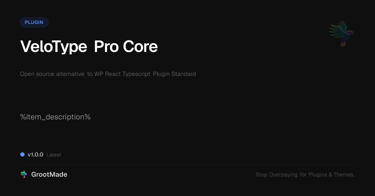 Preview of VeloType Pro Core