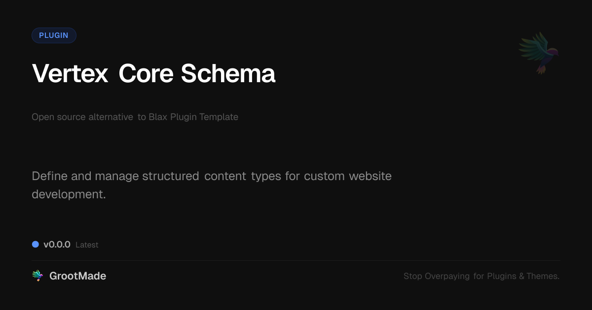 Preview of Vertex Core Schema