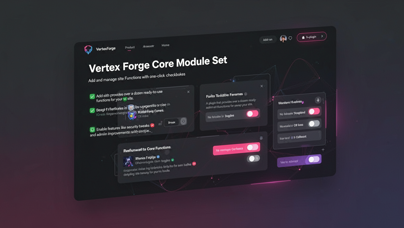 Preview of Vertex Forge Core Module Set