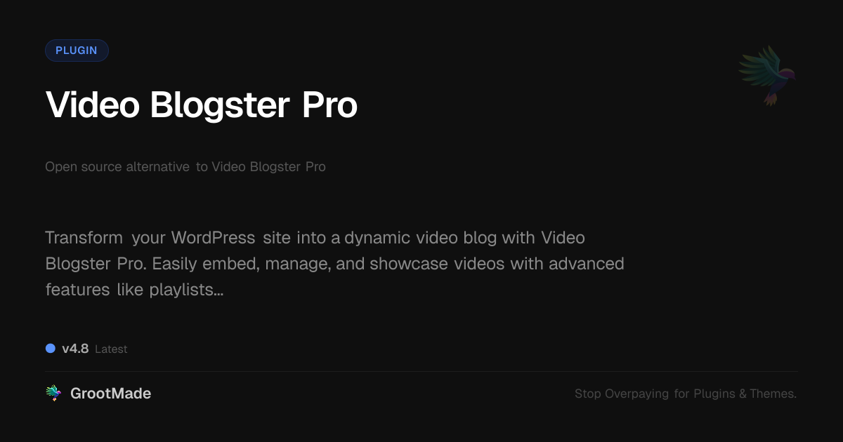 Preview of Video Blogster Pro