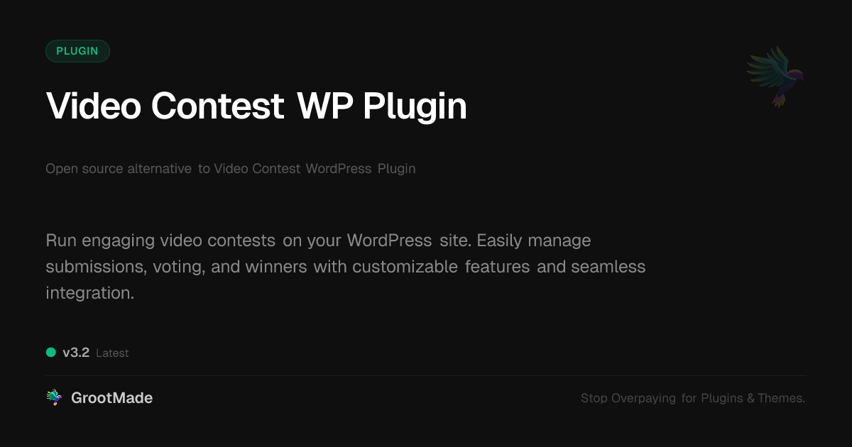 Preview of Video Contest WP Plugin