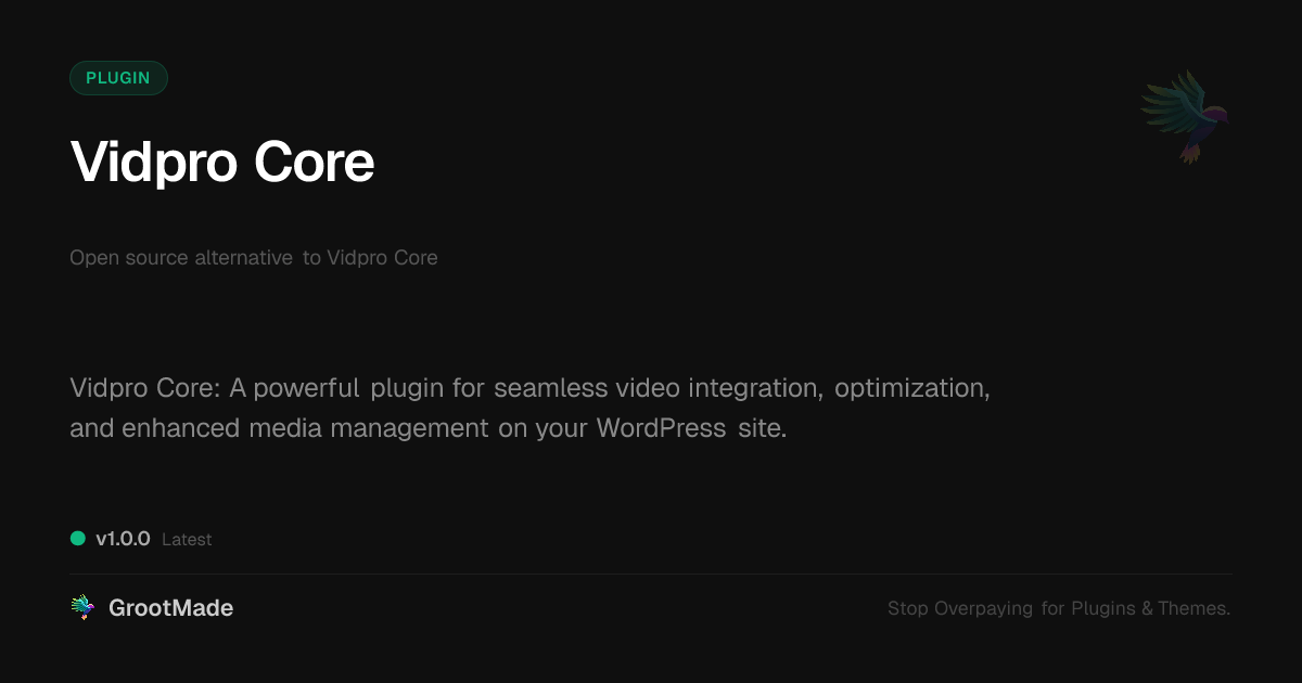 Preview of Vidpro Core
