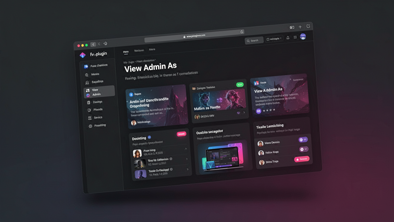 Preview of View Admin As