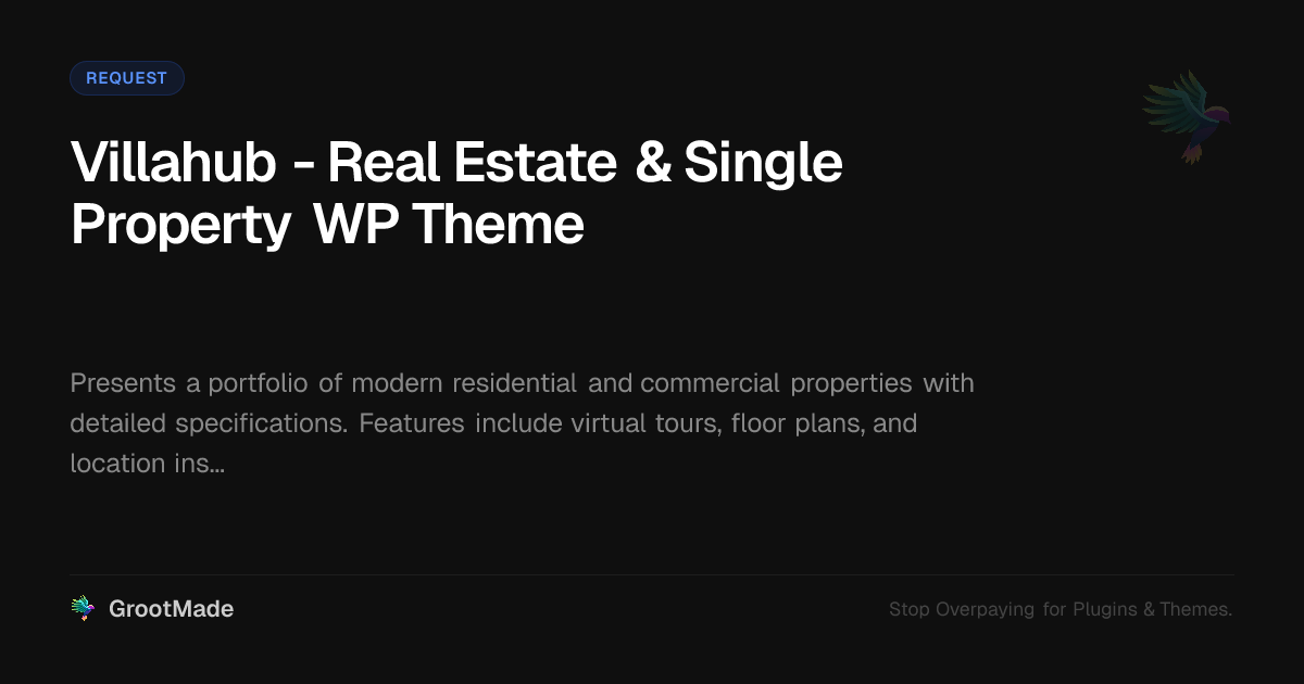 Preview of Villahub -  Real Estate & Single Property WP Theme