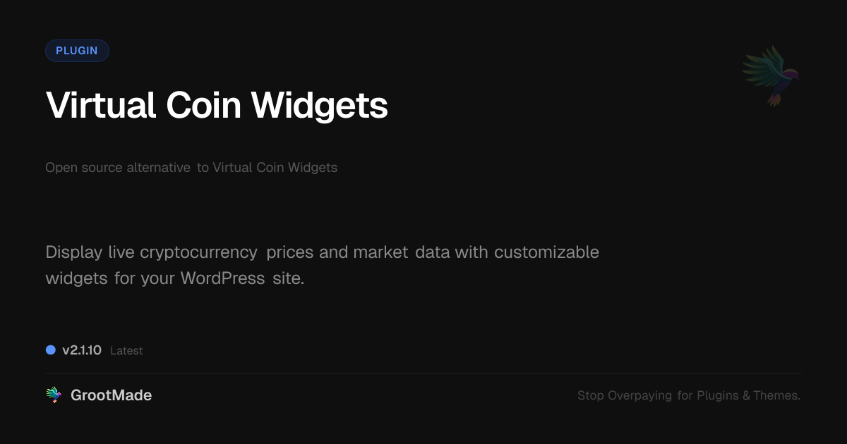 Preview of Virtual Coin Widgets