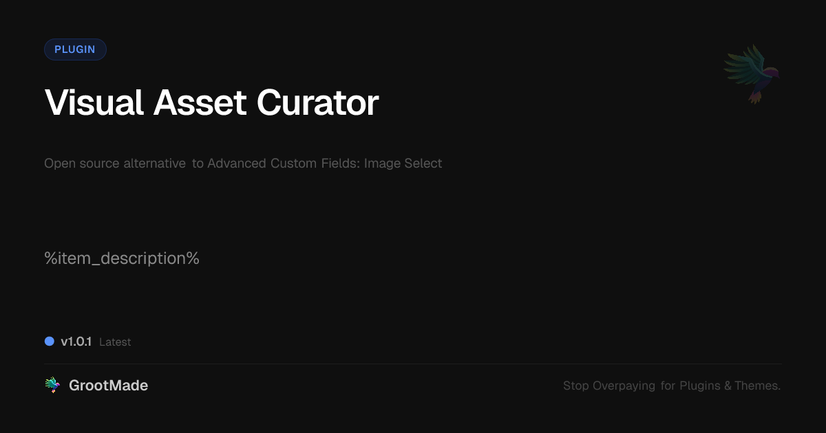 Preview of Visual Asset Curator