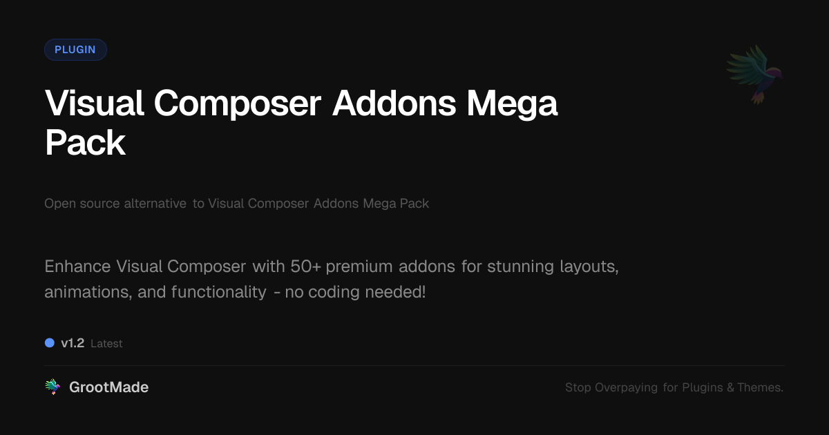 Preview of Visual Composer Addons Mega Pack