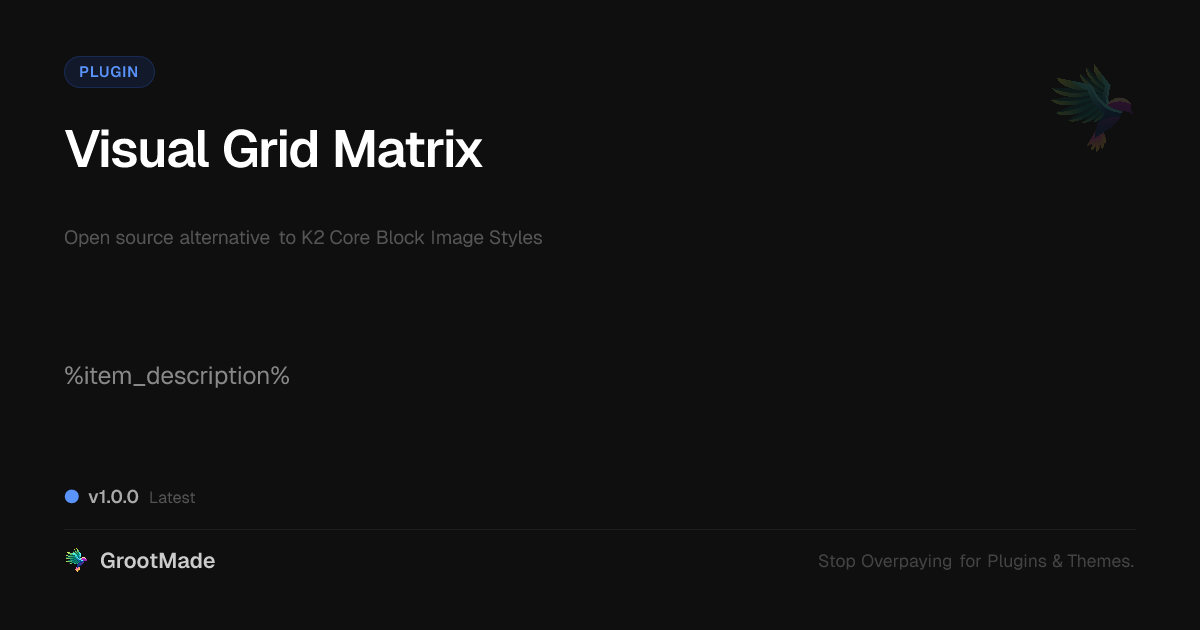 Preview of Visual Grid Matrix