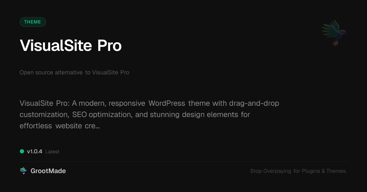 Preview of VisualSite Pro