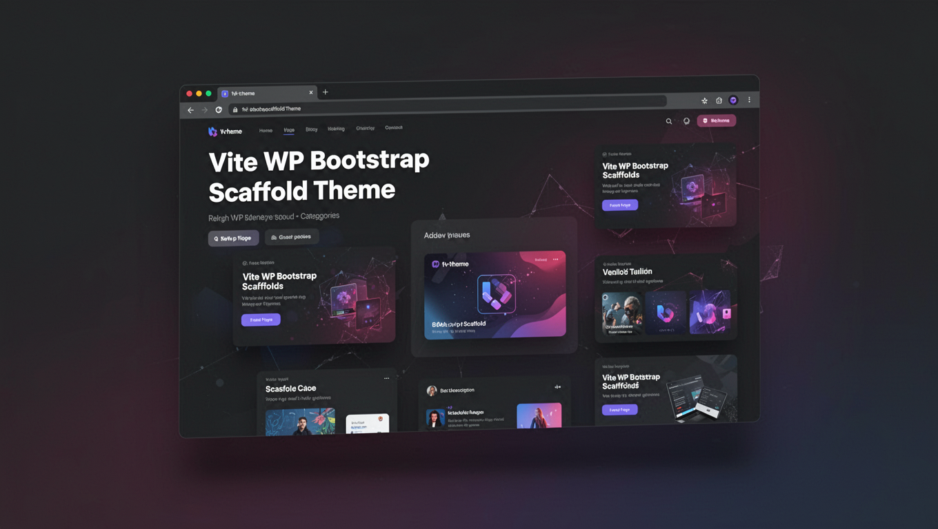 Preview of Vite WP Bootstrap Scaffold Theme