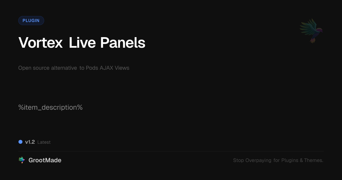 Preview of Vortex Live Panels