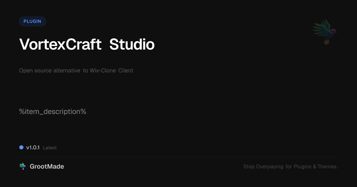 Preview of VortexCraft Studio
