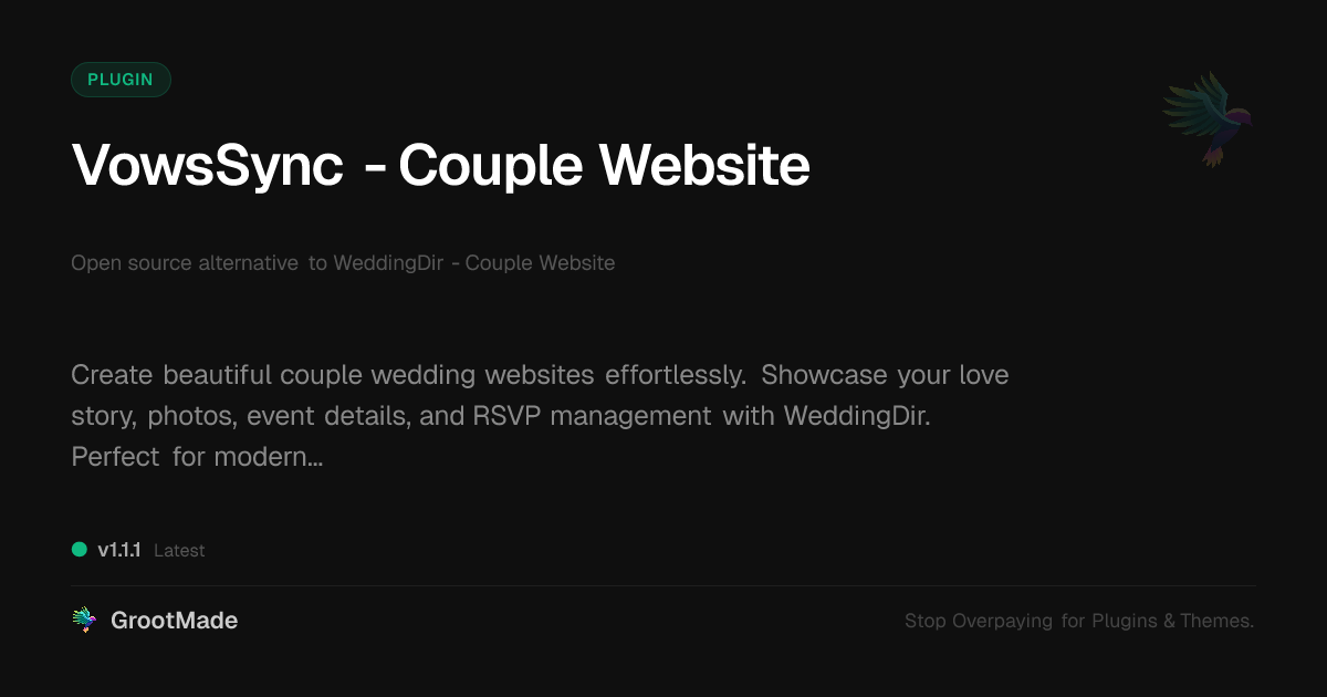 Preview of VowsSync - Couple Website
