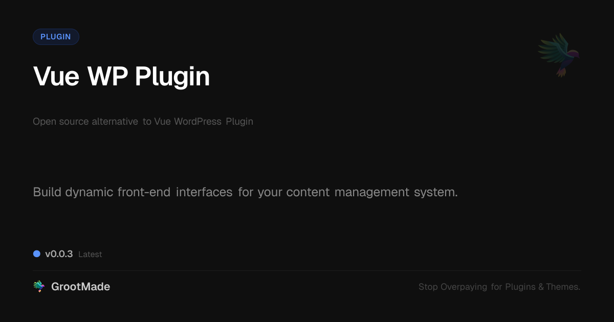 Preview of Vue WP Plugin