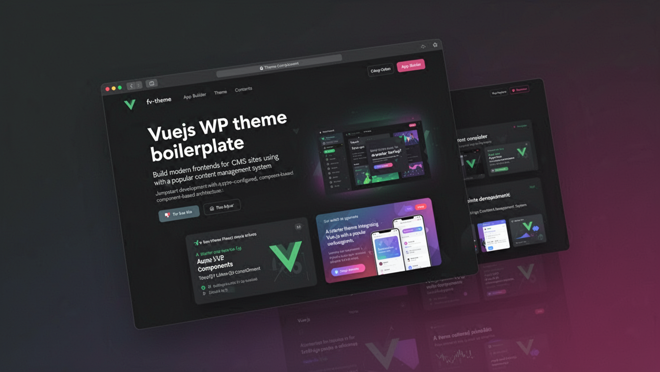 Preview of Vuejs WP theme boilerplate