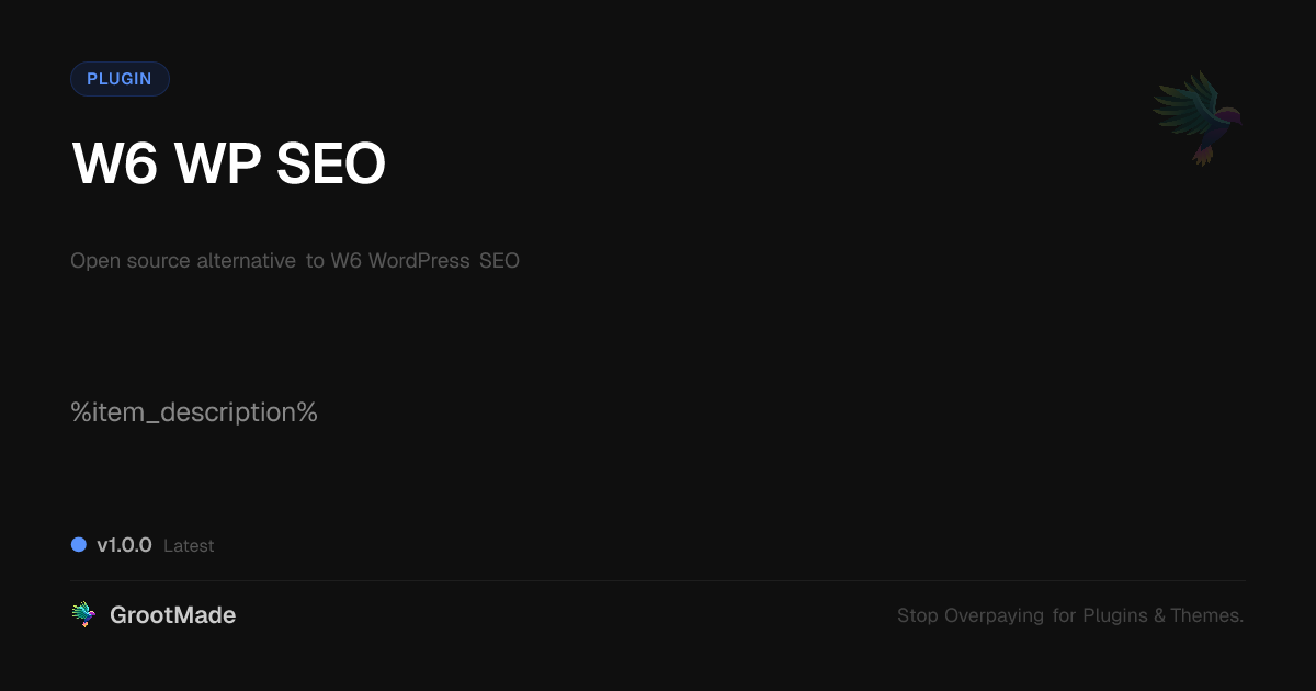 Preview of W6 WP SEO