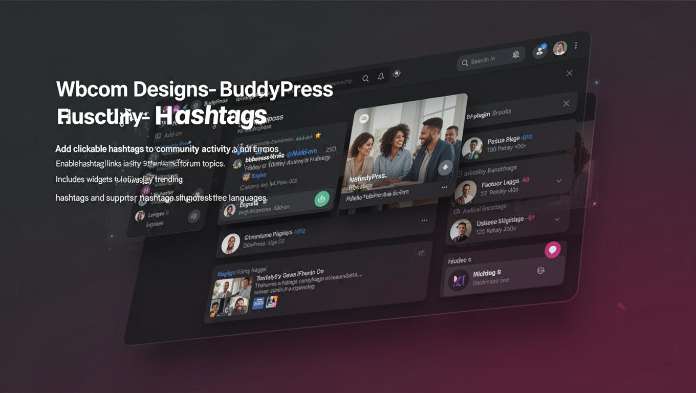 Preview of Wbcom Designs- BuddyPress Hashtags
