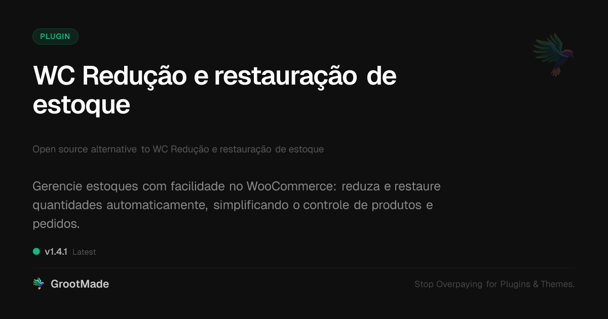 Preview of WC Redução e restauração de estoque