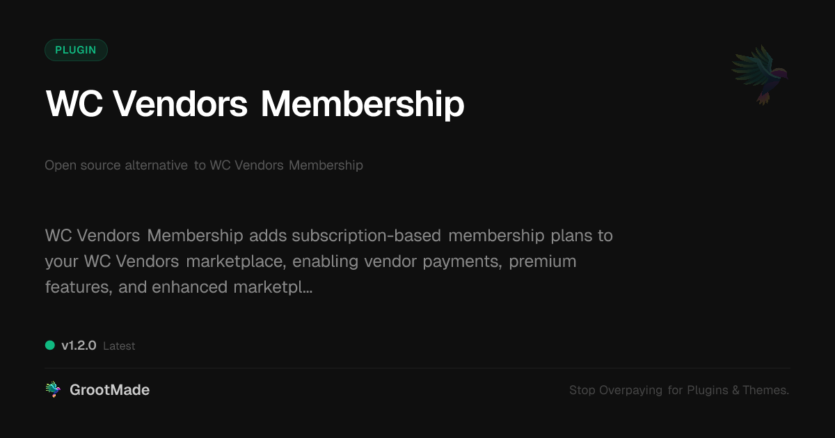 Preview of WC Vendors Membership
