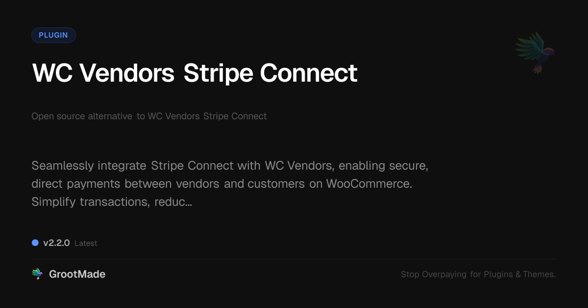 Preview of WC Vendors Stripe Connect