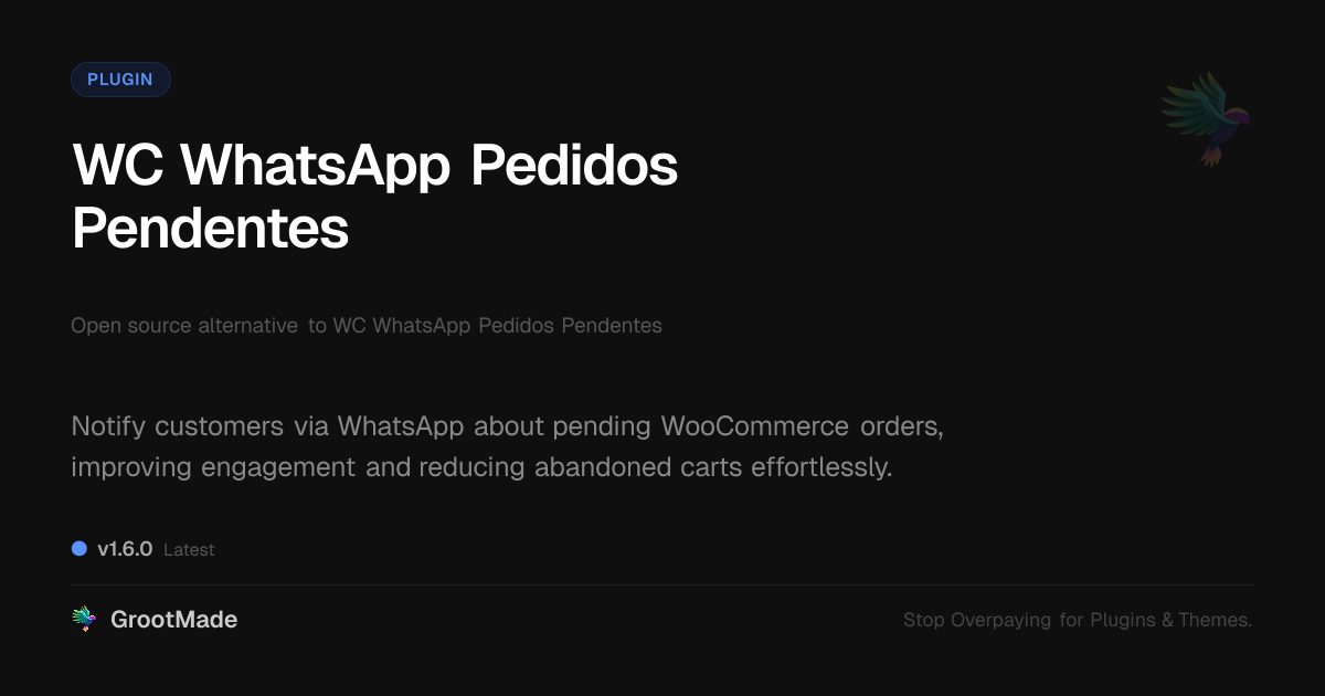 Preview of WC WhatsApp Pedidos Pendentes