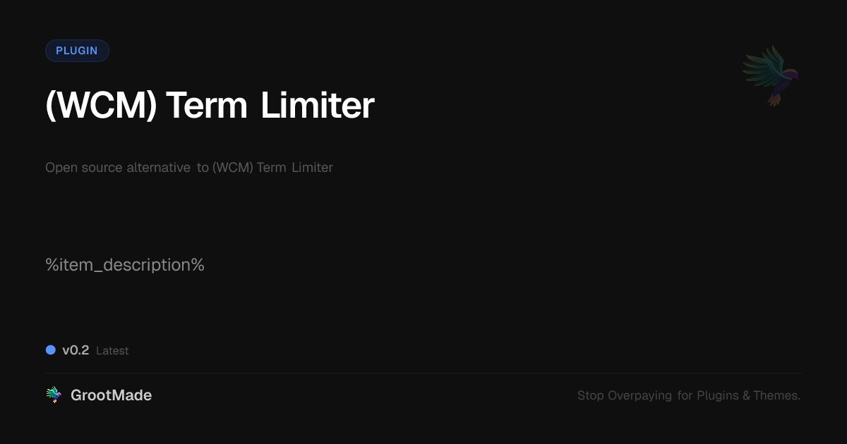 Preview of (WCM) Term Limiter