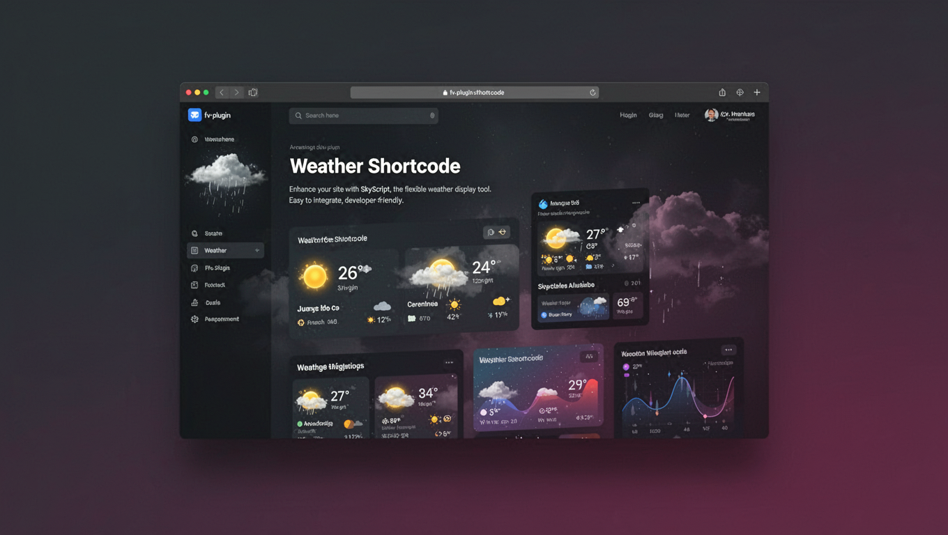 Preview of Weather Shortcode