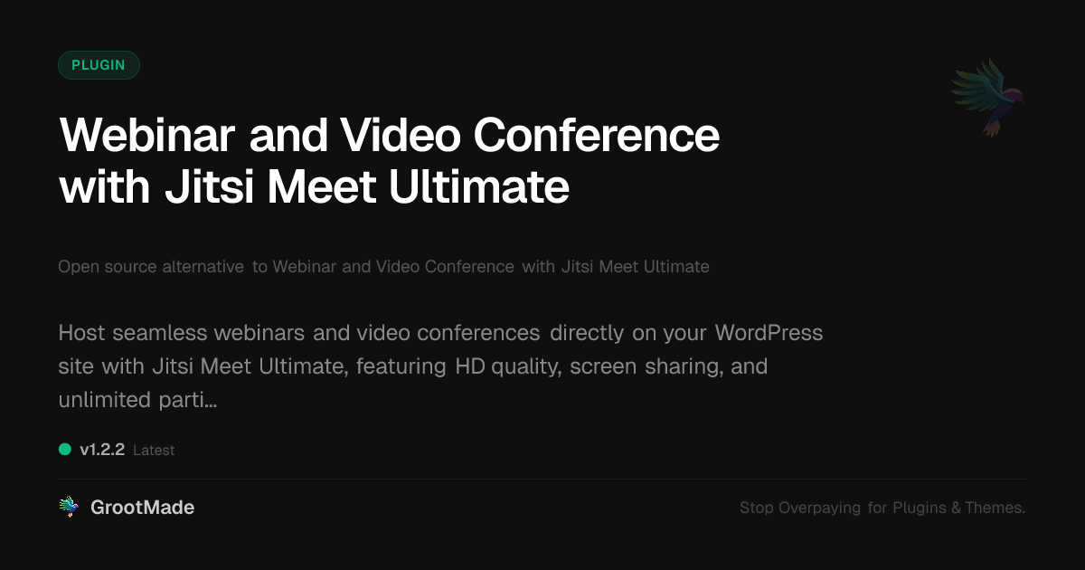 Preview of Webinar and Video Conference with Jitsi Meet Ultimate