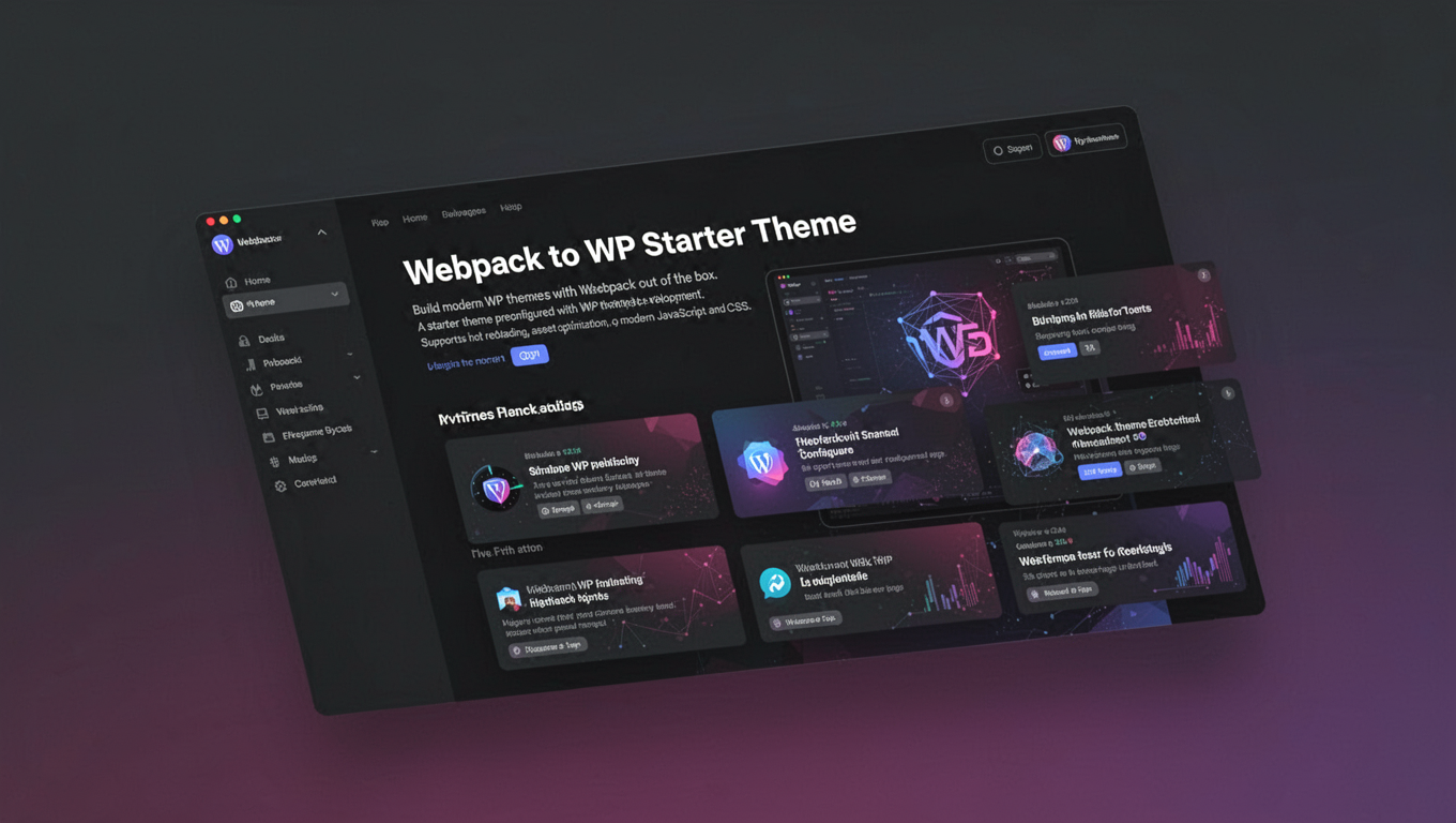 Preview of Webpack to WP Starter Theme