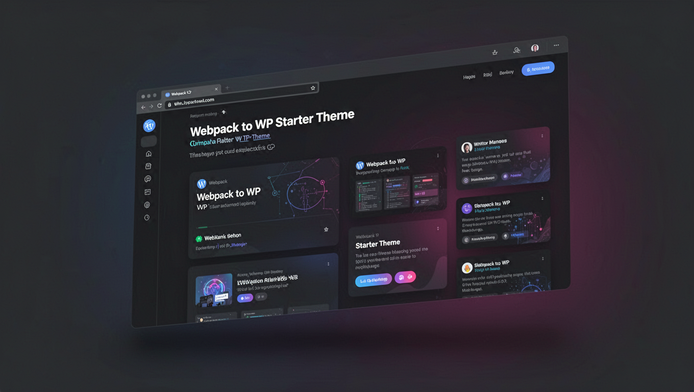 Preview of Webpack to WP Starter Theme