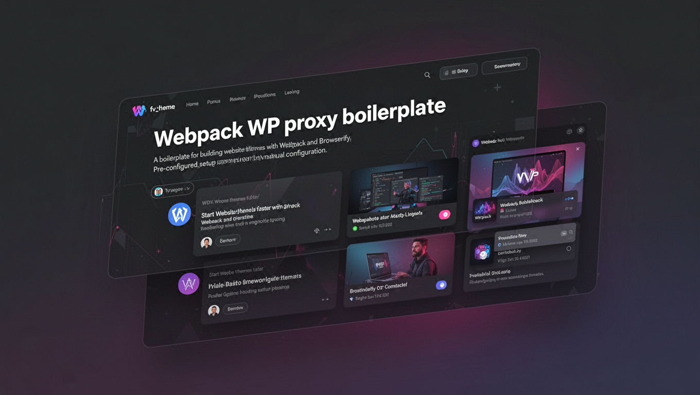 Preview of Webpack WP proxy boilerplate
