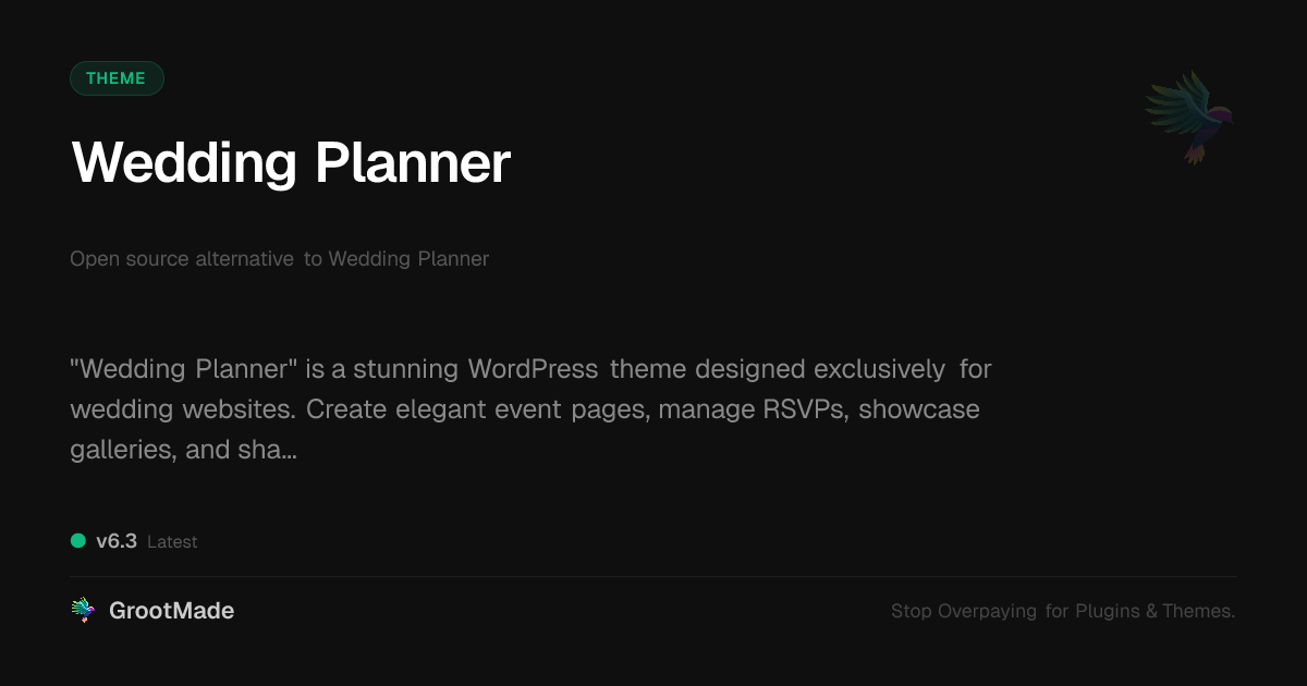 Preview of Wedding Planner