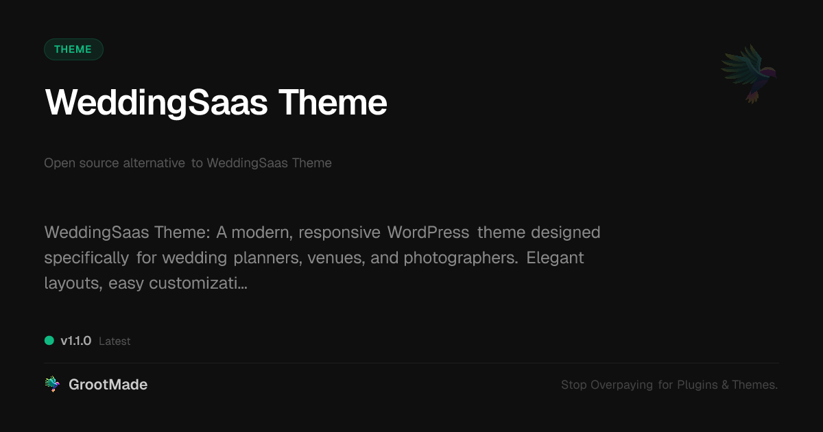 Preview of WeddingSaas Theme