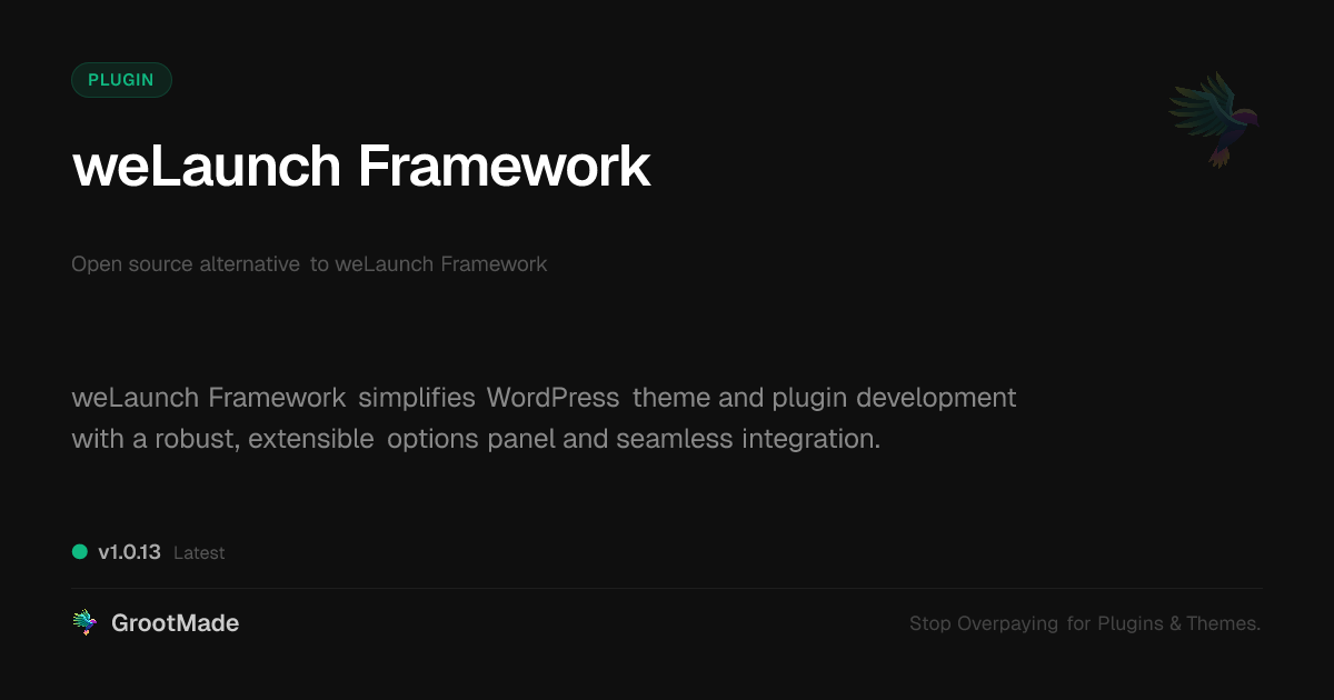 Preview of weLaunch Framework