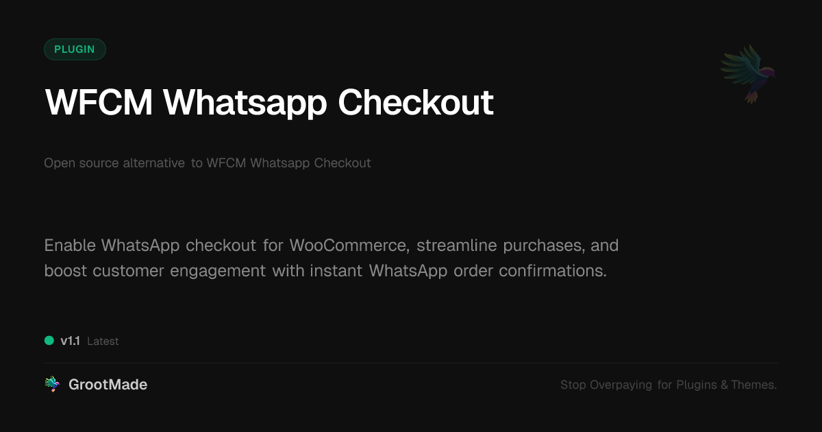Preview of WFCM Whatsapp Checkout