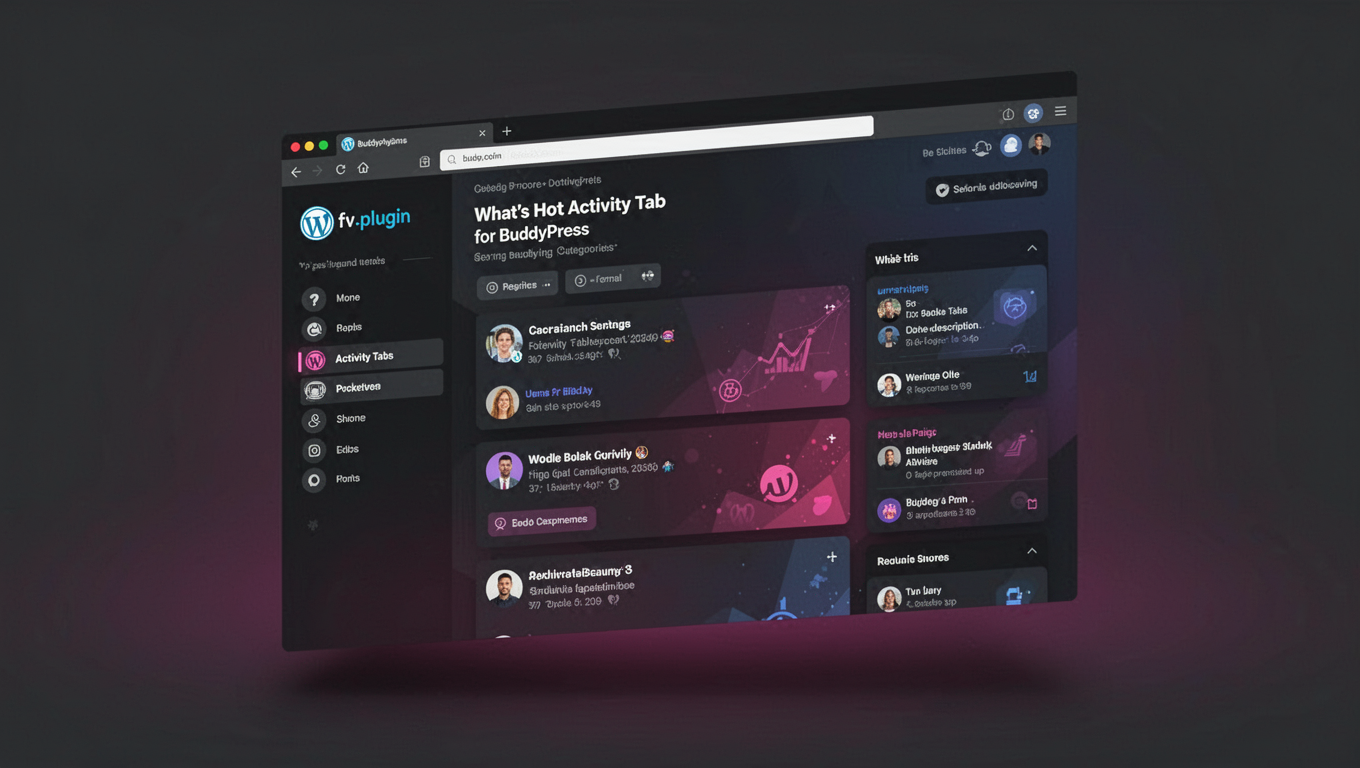 Preview of What's Hot Activity Tab for BuddyPress