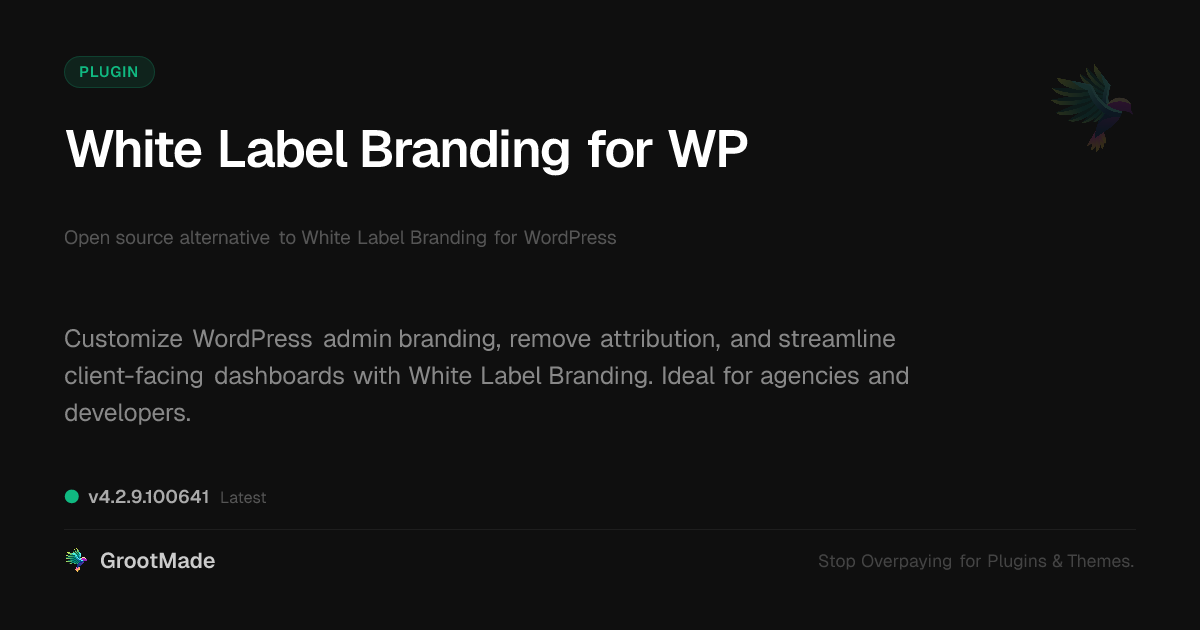 Preview of White Label Branding for WP