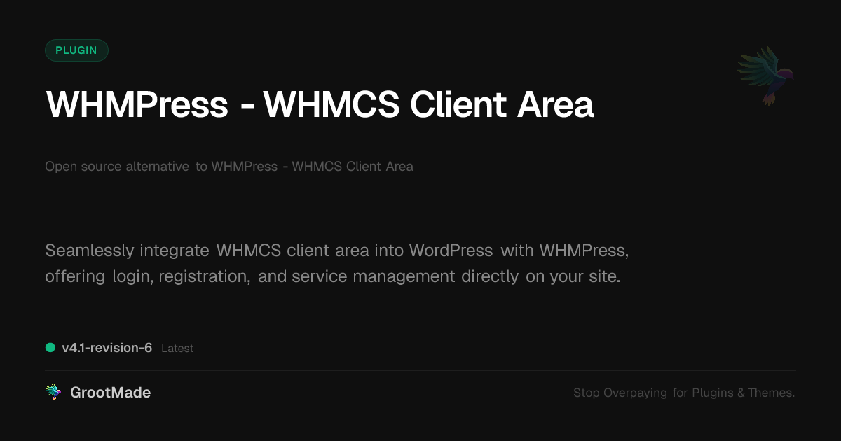 Preview of WHMPress - WHMCS Client Area