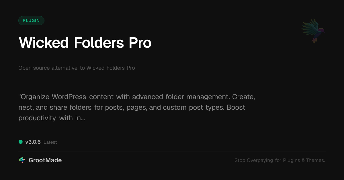 Preview of Wicked Folders Pro