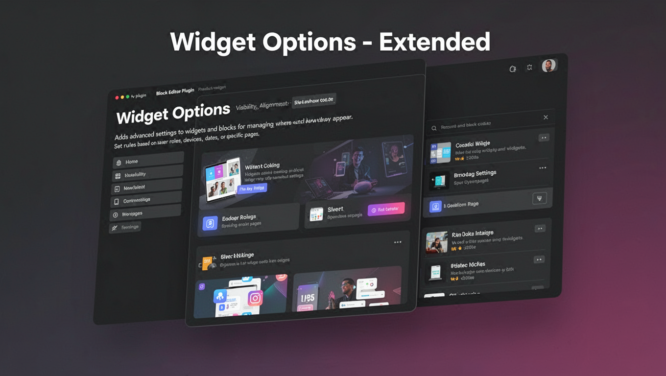 Preview of Widget Options - Extended