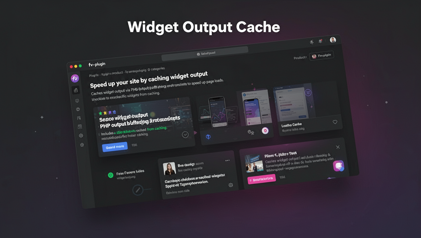 Preview of Widget Output Cache