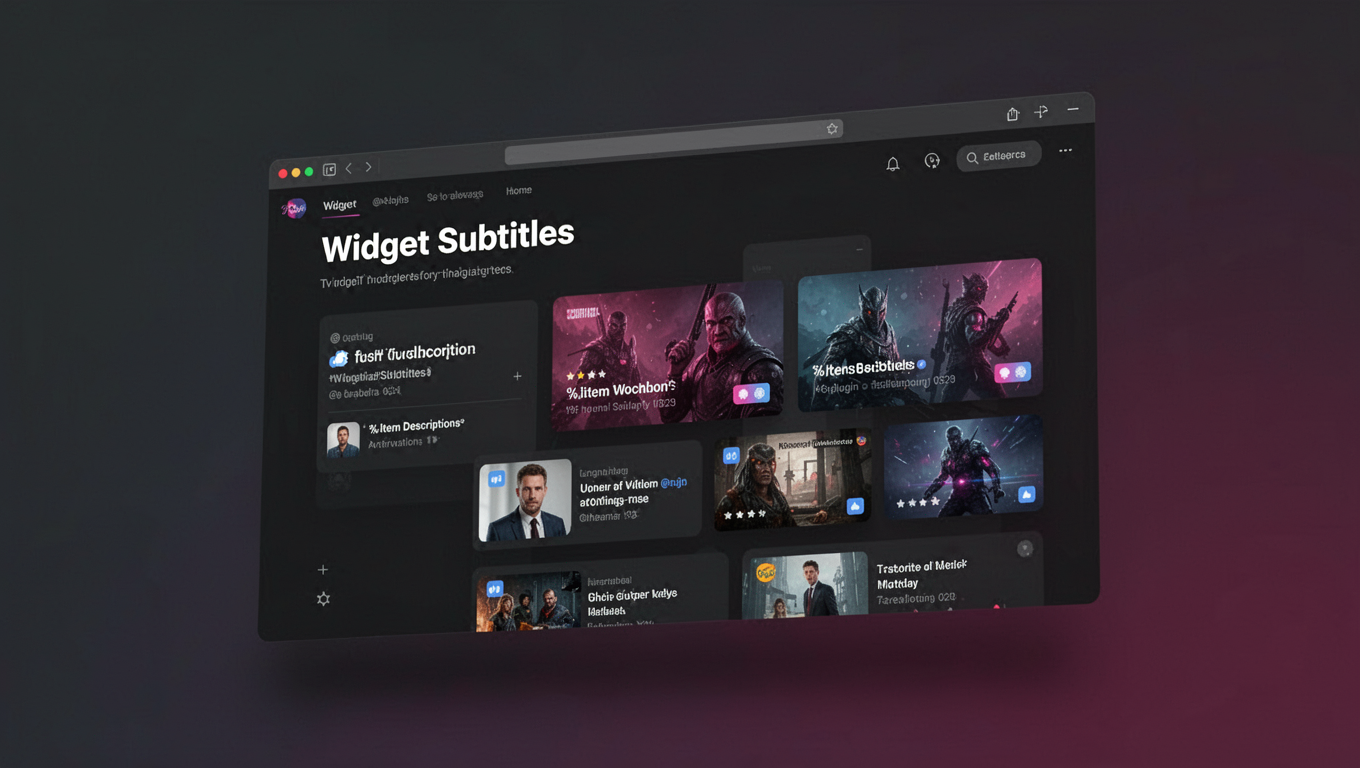 Preview of Widget Subtitles