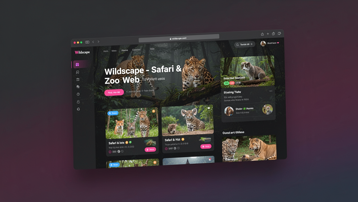 Preview of Wildscape - Safari & Zoo Web Theme
