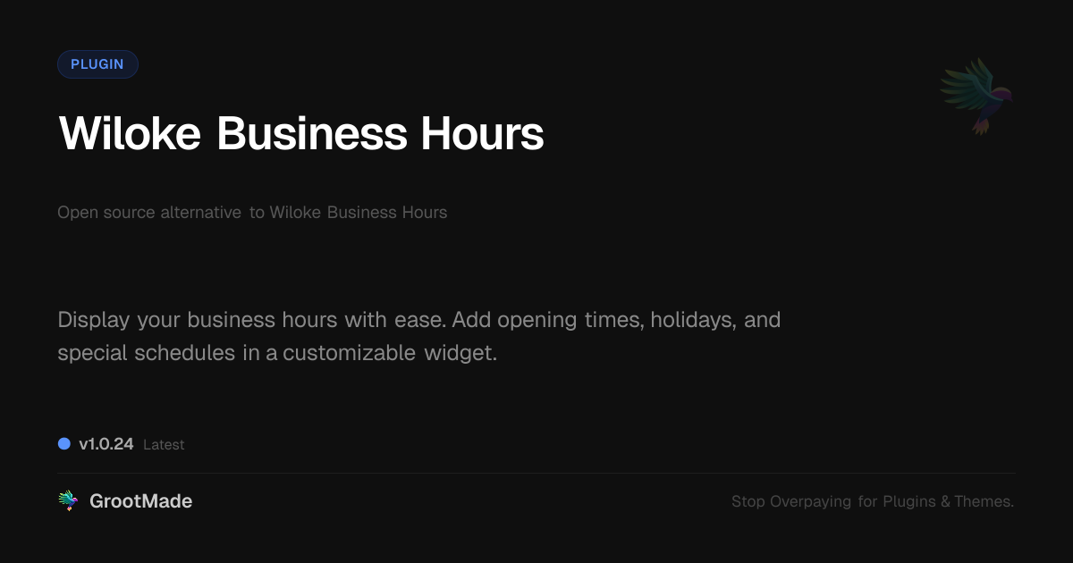 Preview of Wiloke Business Hours