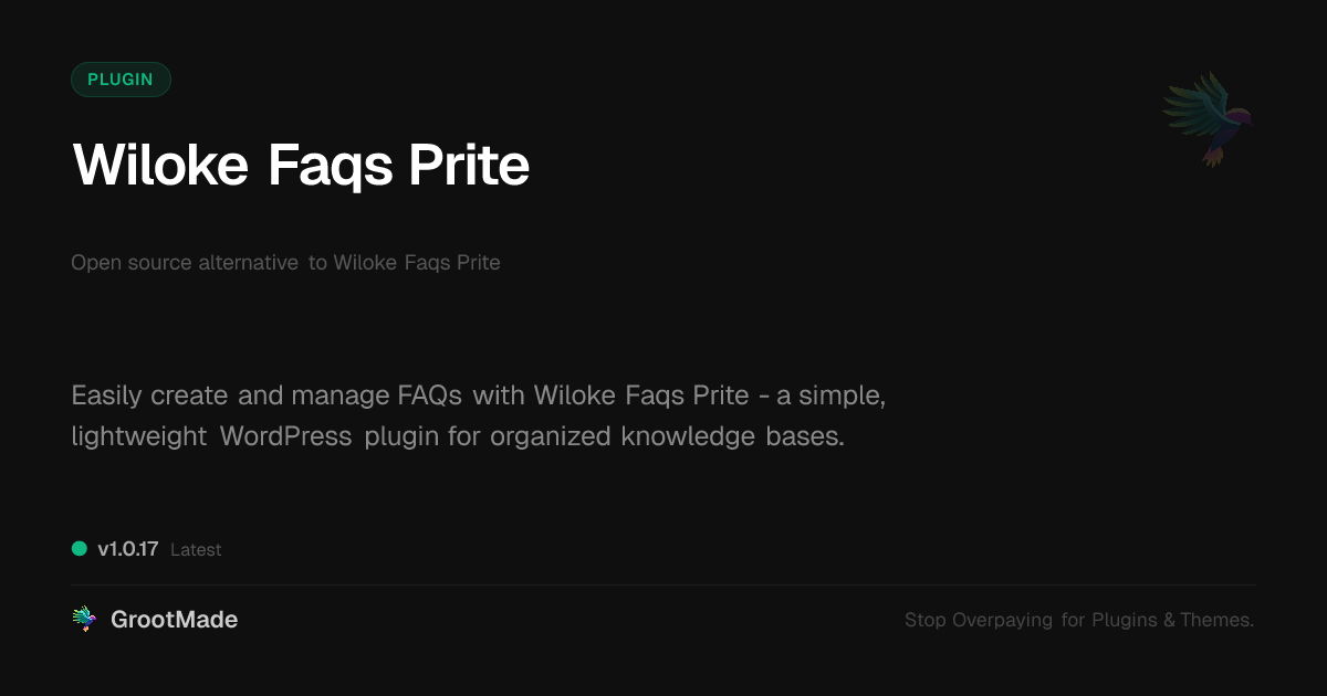 Preview of Wiloke Faqs Prite