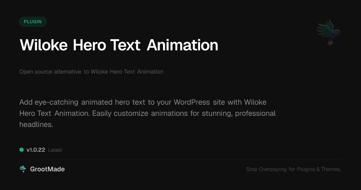 Preview of Wiloke Hero Text Animation