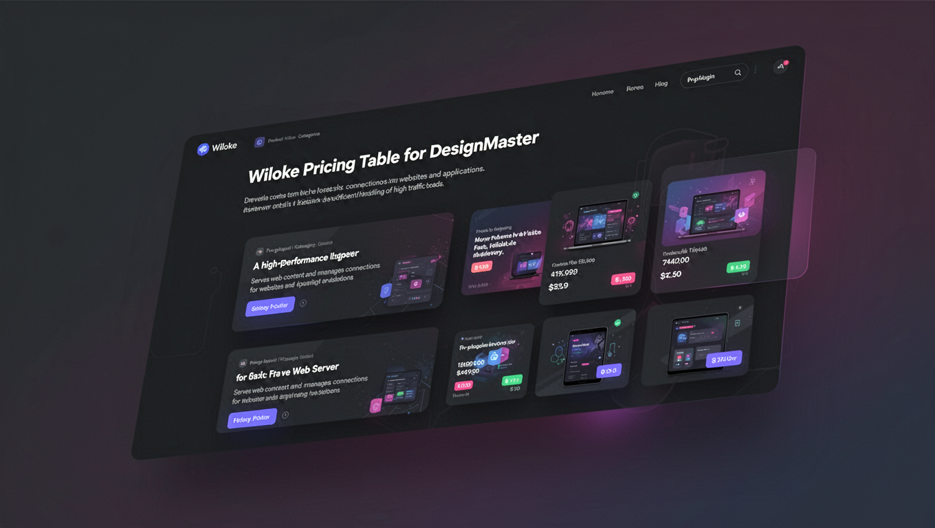 Preview of Wiloke Pricing Table for DesignMaster